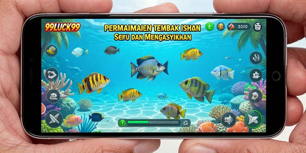 Screenshot gameplay 99LUCK99 menampilkan serunya menembak ikan.